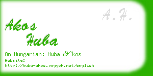 akos huba business card